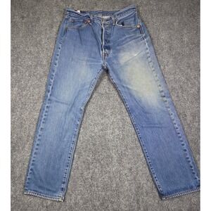 Levi's 501 Jeans Mens 34x32 Blue Original Fit Straight Leg Denim Medium Wash 1B